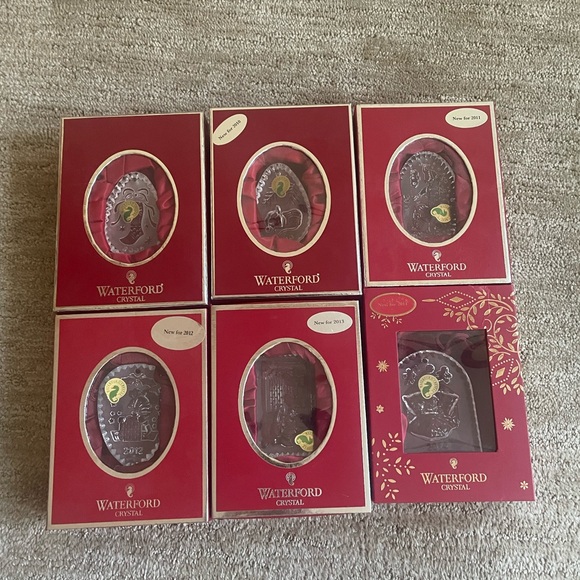 NIB Waterford ‘Twas the Night Ornaments 2009-2014 Set